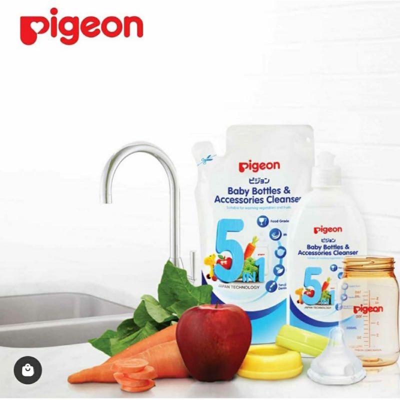 PIGEON Liquid Cleanser Sabun pencuci botol susu buah dan sayur  500ml refill 450ml