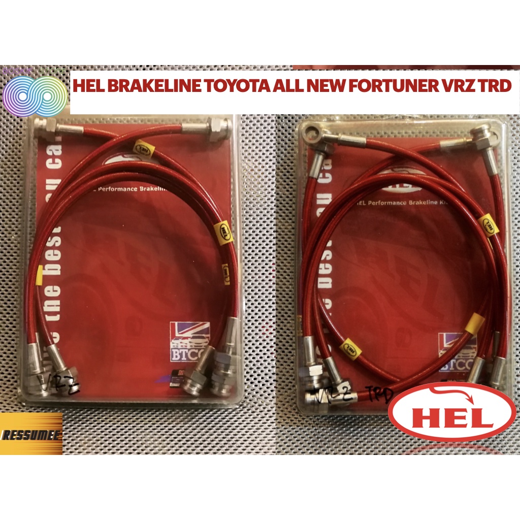 Hel Brake line All Fortuner VRZ TRD 2015 Up Stainless Steel Braided