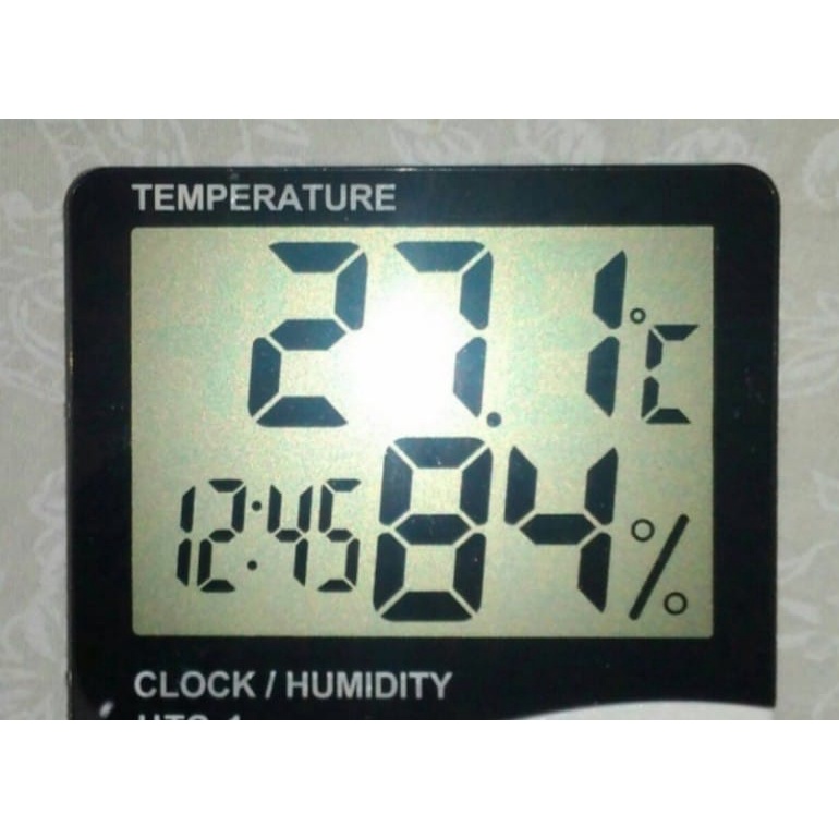 Digital HTC-1 Hygrometer/Termometer/pengatur suhu ruangan PLUS fitur jam alarm, kalender dan clock