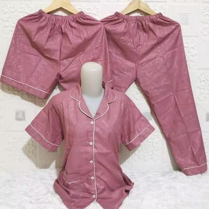 Baju Tidur 3In1 / Piyama Wanita 3In1/Baju Tidur Wanita 3In1
