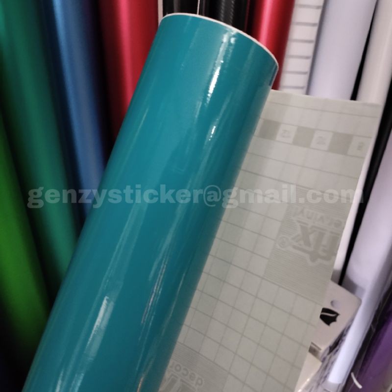 stiker skotlet biru tosca glossy kilat sticker scotlite biru telor asin