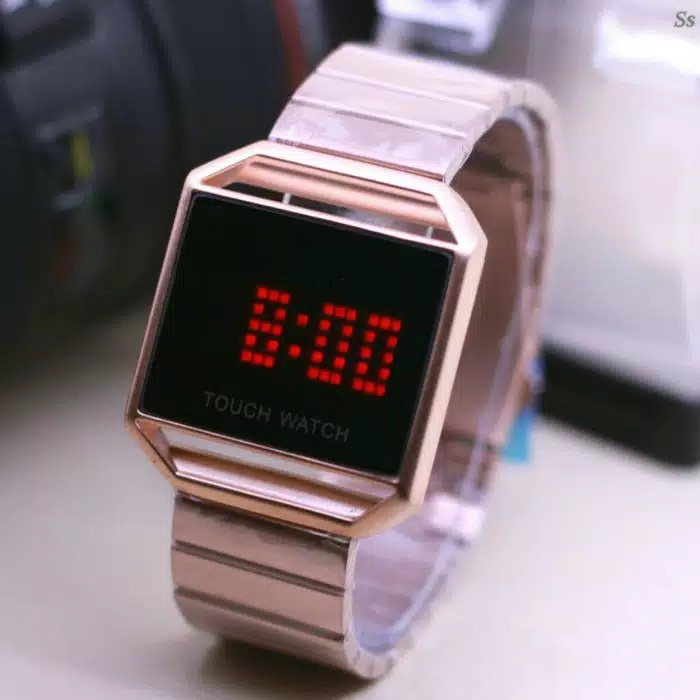 PA JAM TANGAN MURAH WATCH TOUCH SEGI RANTAI GOLD AP006