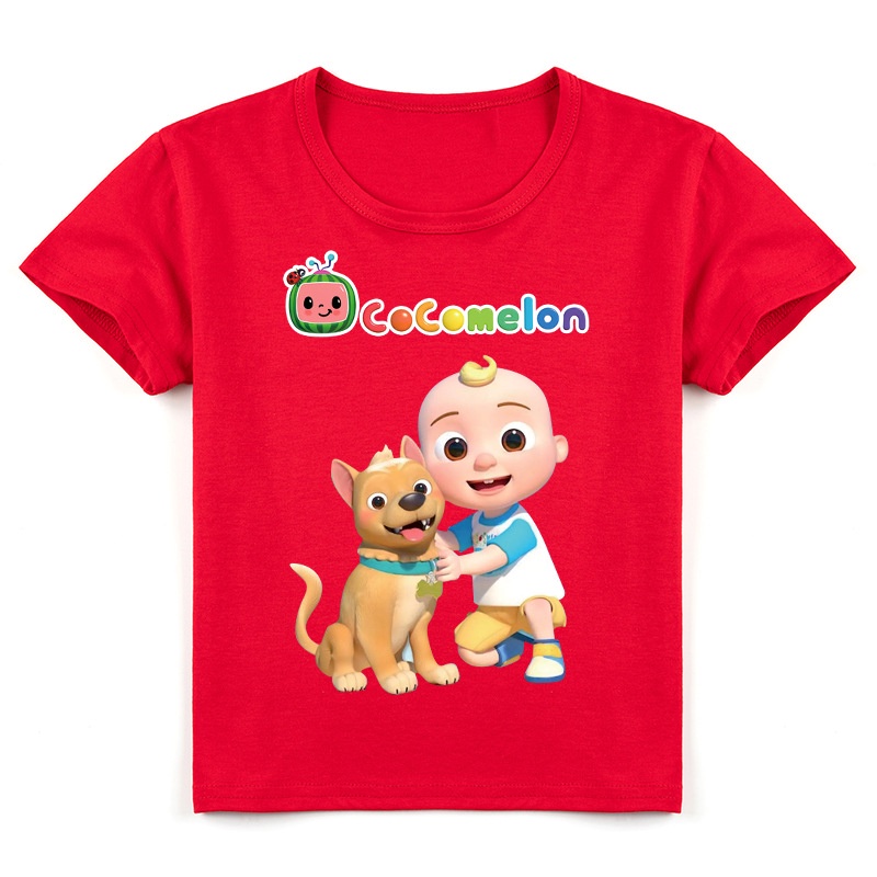 MYSTIQUE.ID-BAJU KAOS COCOMELON BABY AND DOG T-SHIRT LUCU DAN AESTHETIC