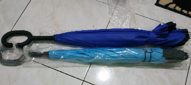 Payung Mobil / Payung Terbalik / Reversed Umbrella / Payung Gagang C / Payung Polos / Payung