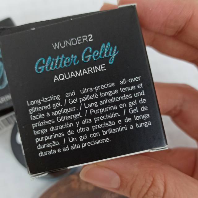 FULL SIZE WUNDER2 GLITTER GELLY warna AQUAMARINE