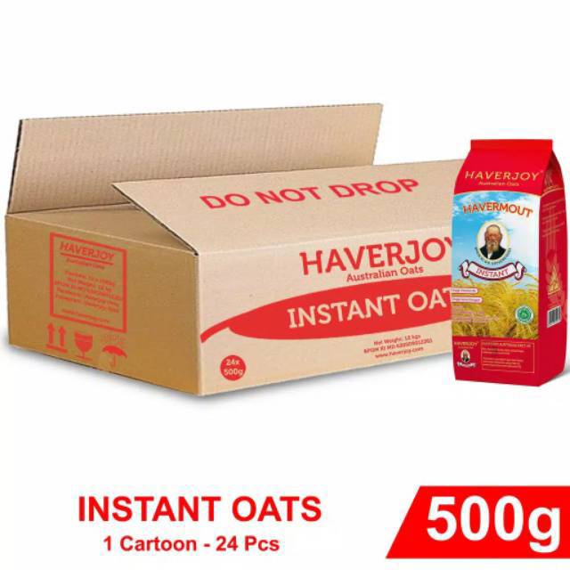 Haverjoy Full Carton  Instan Oats 500gr - 1Ctn