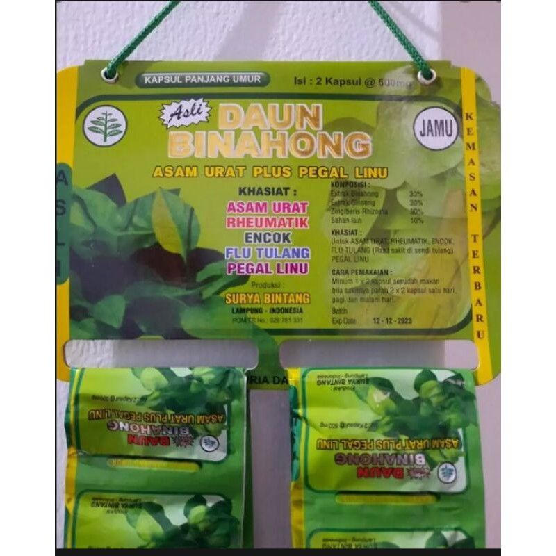 

Obat Tradisional Jamu Kapsul daun Binahong saset