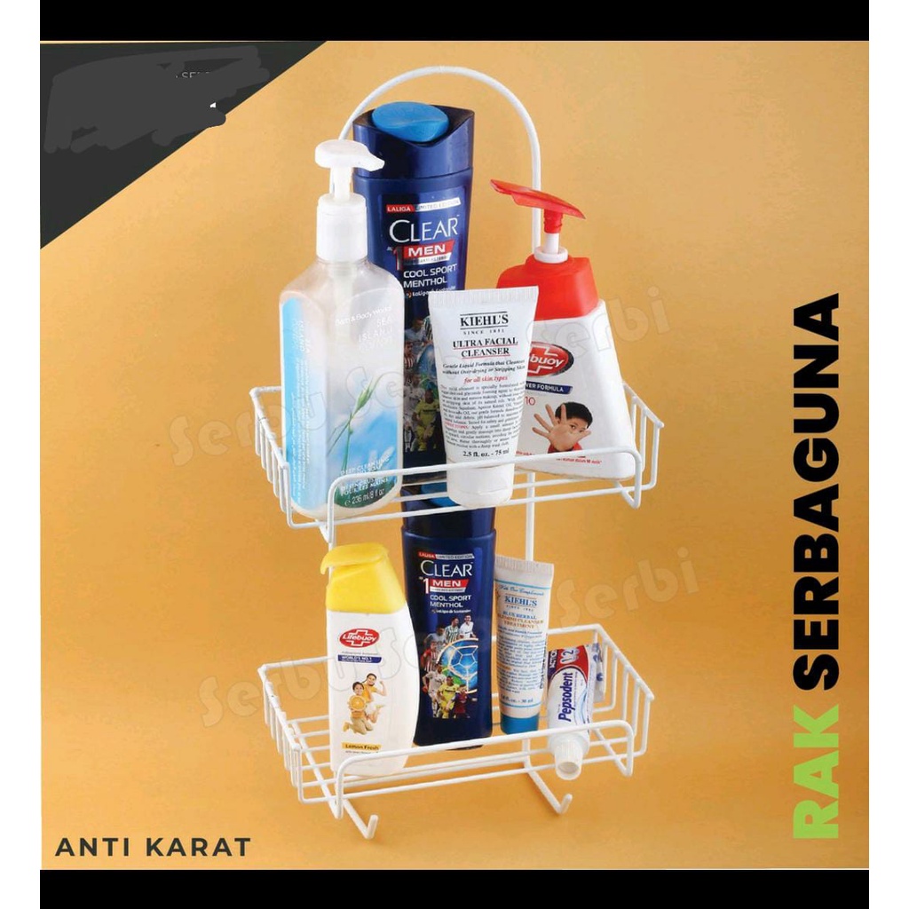 Rak Shampo Putih Minimalis atau Rak serbaguna