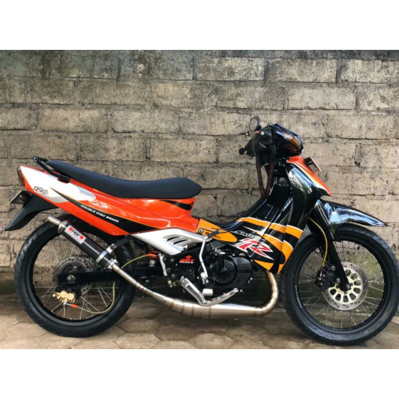 KNALPOT SATRIA 2 TAK LUMBA - HIU DHANZ RACING RL 2 MODEL KOLONG TENGAH ATAU REPSOL