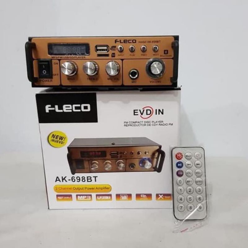 Amplifier Mini Karaoke Fleco AK 698BT Ampli Fleco Mini Bluetooth 698BT