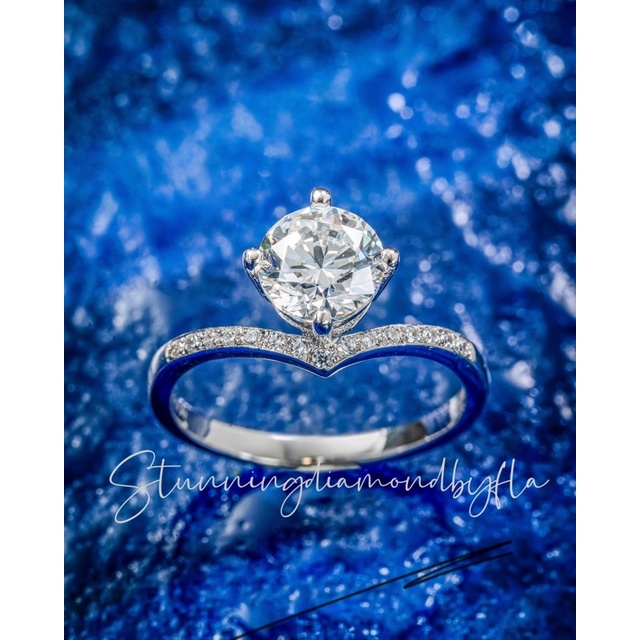 cincin berlian Victoria ring Lab grown diamond 0.8 carat ROKU pt950