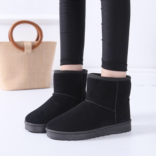 IMPORT Boots UGG Sepatu Boots Winter Import Musim Dingin Suede Bulu Fur