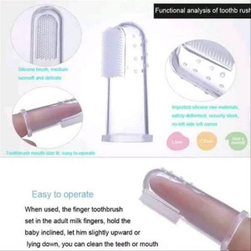 Ninio Baby Finger Toothbrush - Ninio Sikat Lidah &amp; Gigi Bayi - Ninio Finger Brush