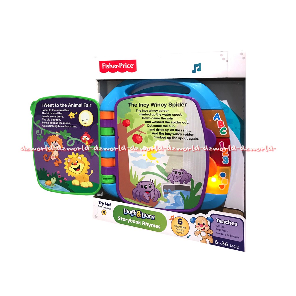 Fisher Price Laugh &amp; Learn Storybook Rhymes Belajar Sambil Bermain Mainan Edukasi Buku Cerita Anak