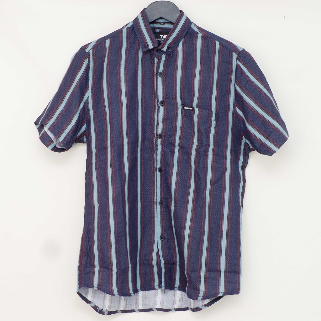 kemeja pria / kemeja stripe / kemeja stripe warna