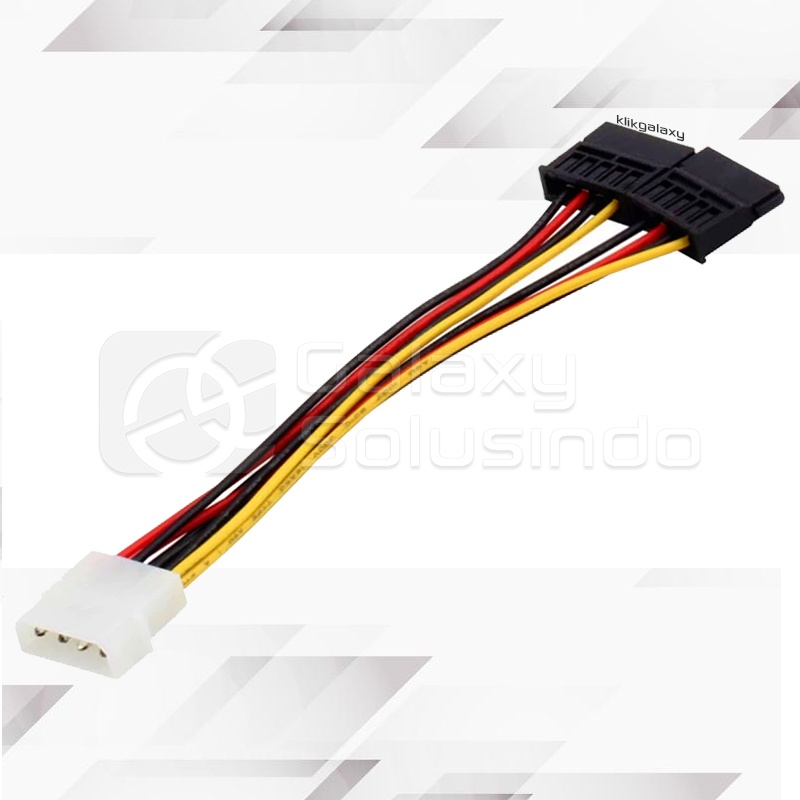 Kabel Converter Molex to 2 Power Sata Cabang