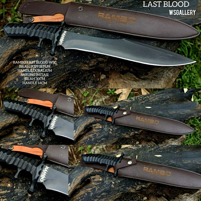 ✨READY✨ Pisau Golok Bowie Baja SUP9 sepuh Rambo The Last Blood Free Ukir Nama