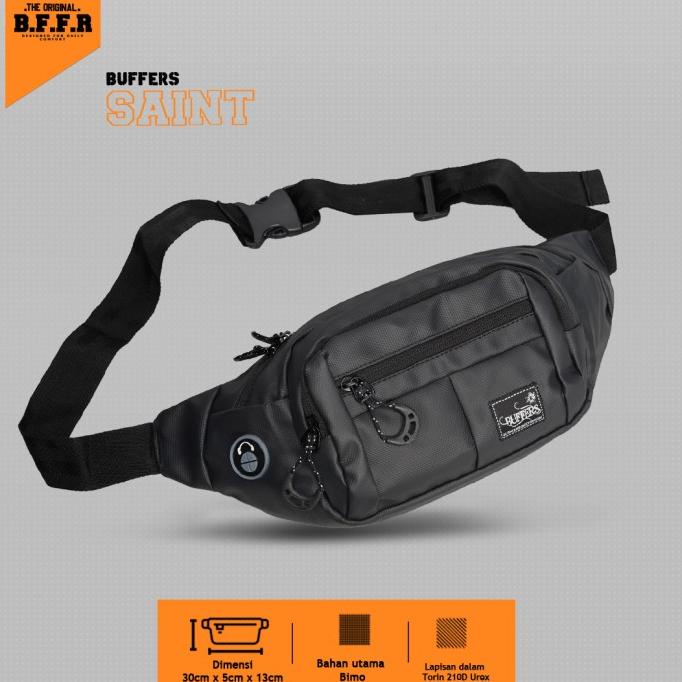 Tas Waistbag Pria Buffers Saint - Black