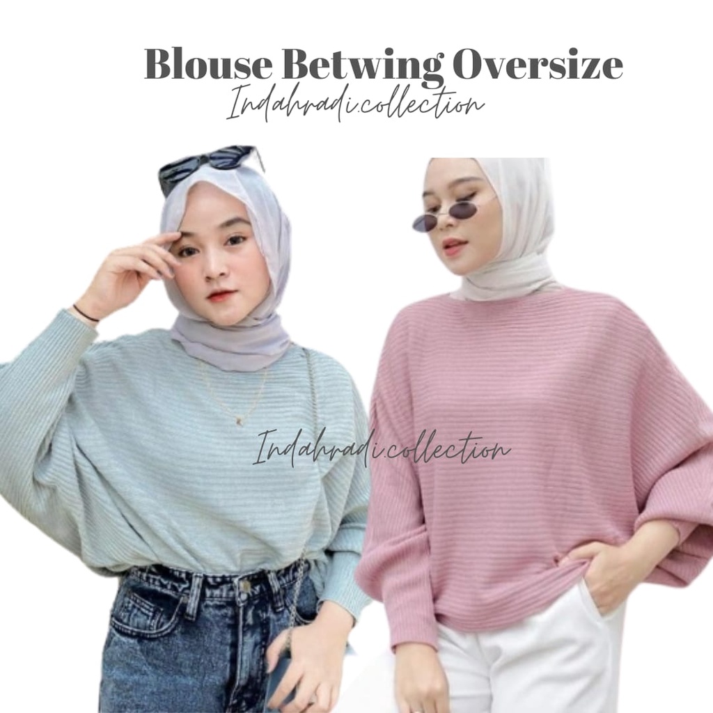 BATWING RAJUT OVERISZE BLOUSE CROP BAJU KNIT TEBAL PREMIUM