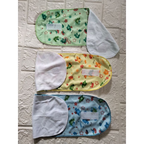 3 PCS GURITA INSTAN/GURITA REKAT BAYI PUTIH MOTIF