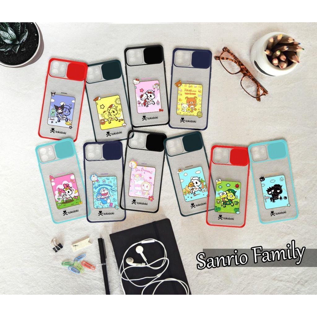 CASE SLIDE GAMBAR KARAKTER OPPO A54 A74 A12 A15 A3S A92 F1S A9 2020 F9 NEO 9 RENO 4 4F RENO 5 5F RUBBER GAMBAR