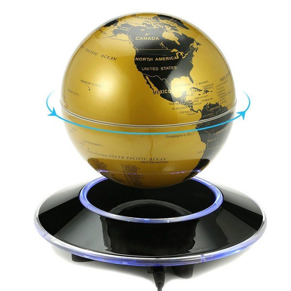 Magnetic Levitation Floating 360 - Globe Version with LED Light - Pajangan Meja Globe Melayang