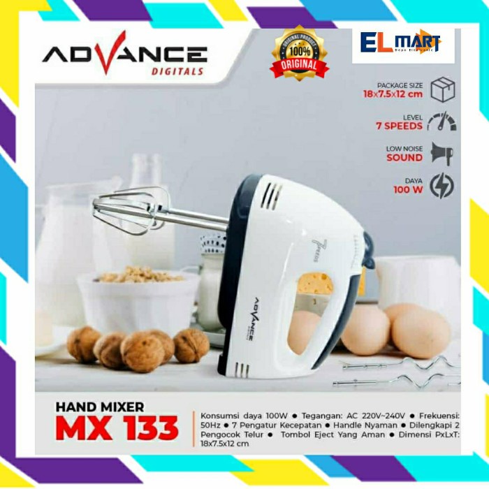 Hand Mixer Murah Advance MX133 MX 133 100Watt Pengocok Telur Adonan