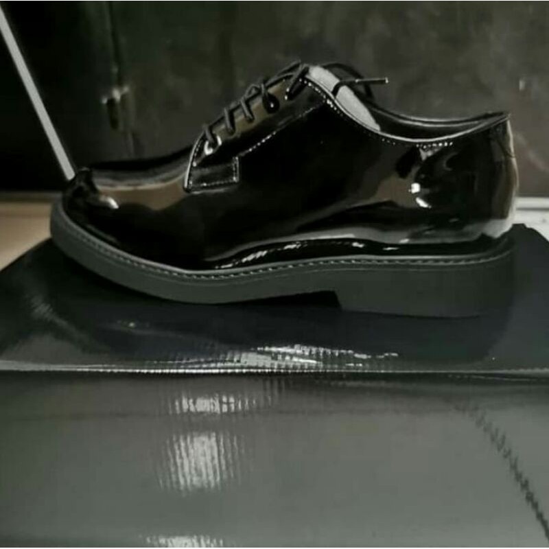 Sepatu PDH  TNI AD kulit mengkilap