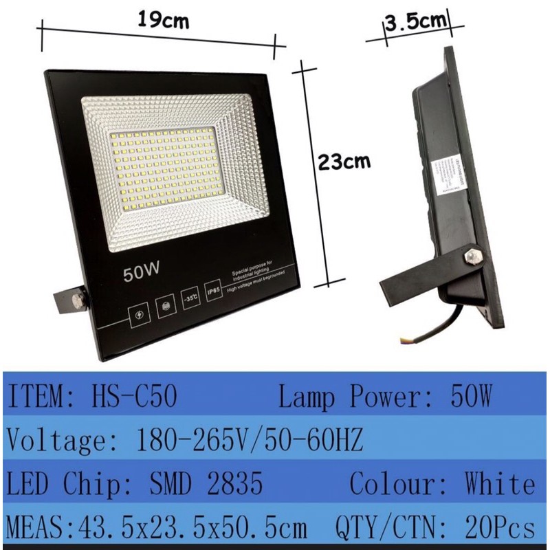 LAMPU SOROT LED 50 WATT LAMPU SOROT LED 50W LAMPU TAMAN 50W LAMPU TEMBAK 50 WATT SPOTLIGHT 50 Watt