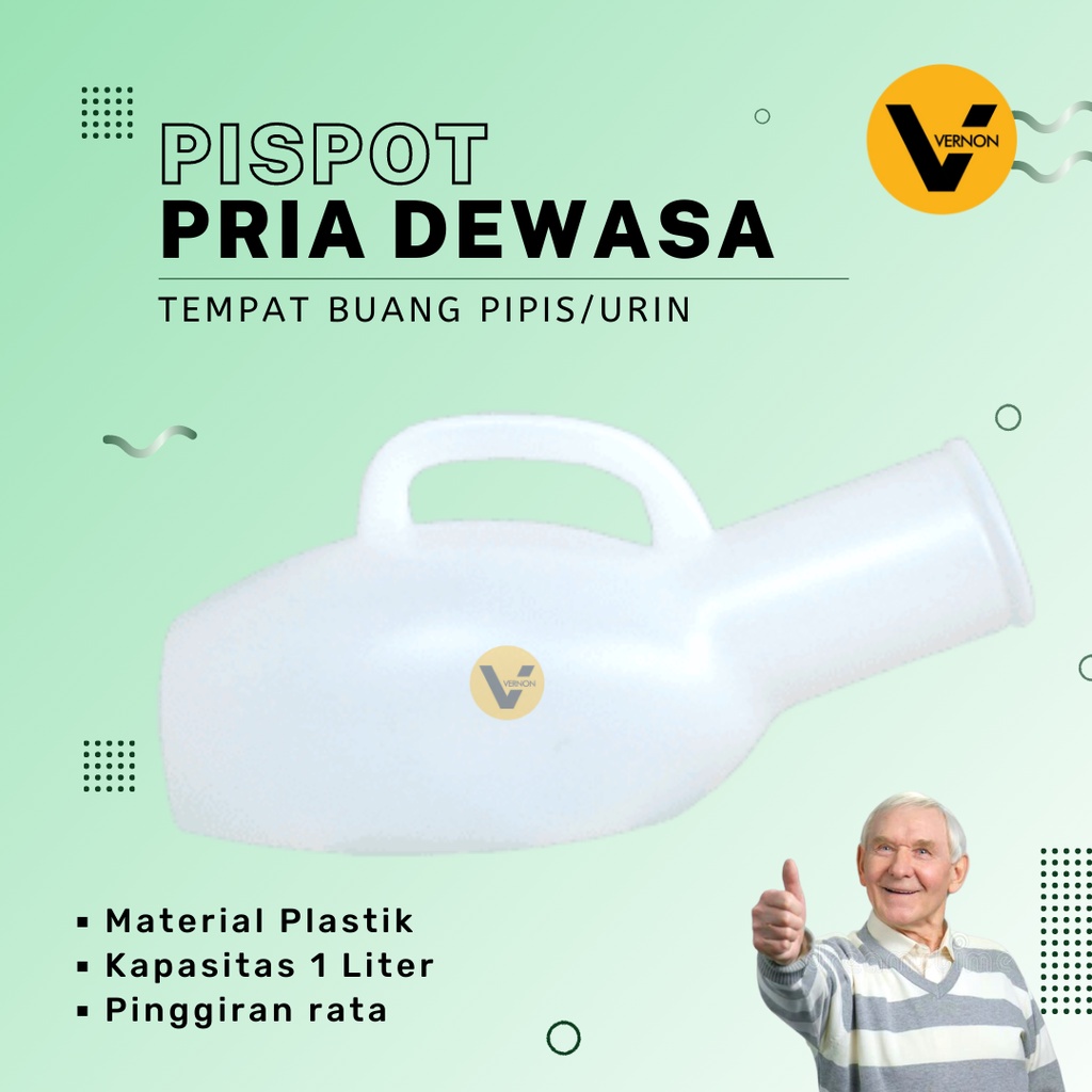 Pispot Pria Tempat Buang Air Dewasa Alat Bantu Pipis Kencing Urin