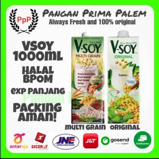 V Soy Susu Kacang Kedelai Rasa Original Multi Grain 1000ml Shopee Indonesia