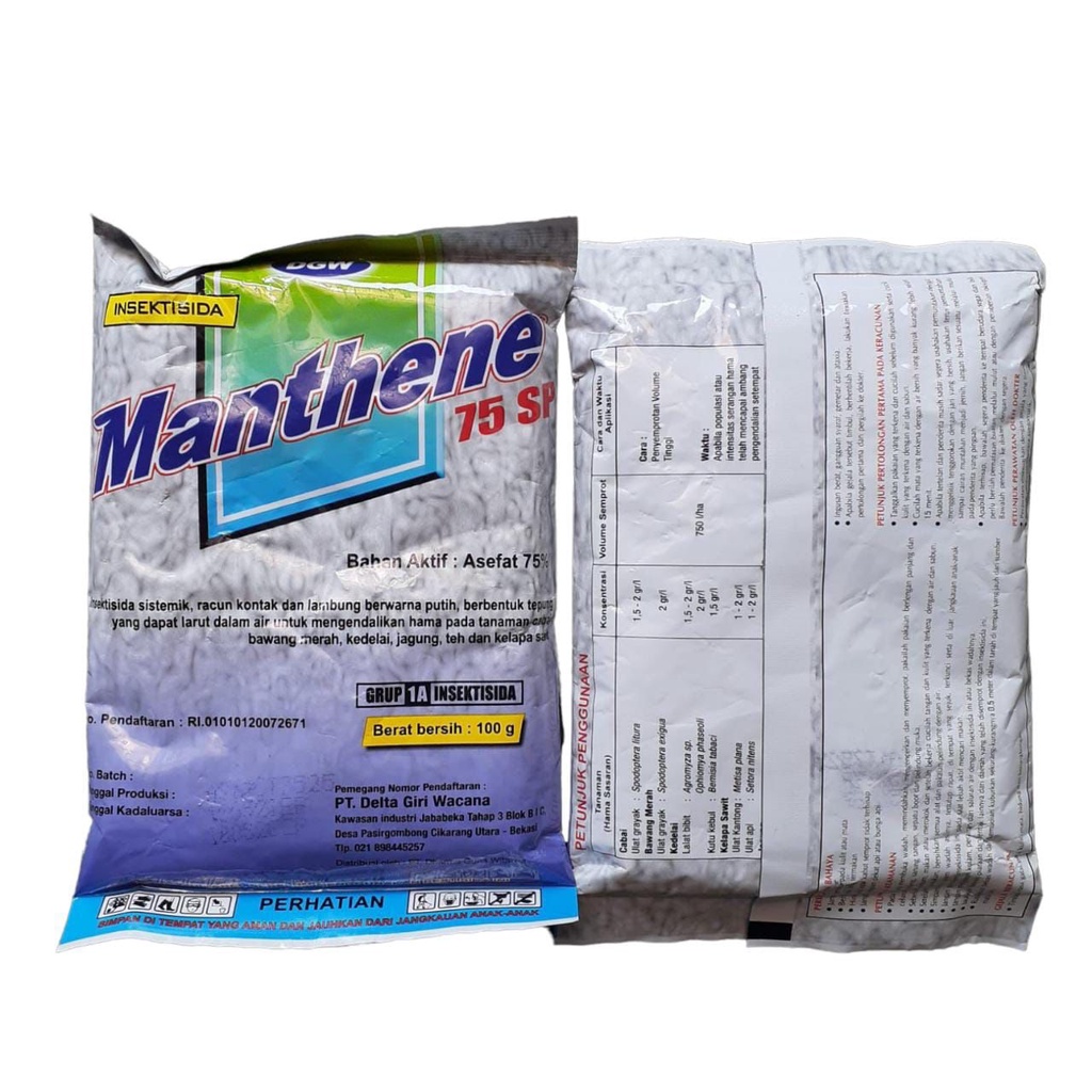 Insektisida Manthene 75 SP Isi 100 Gram DGW Bahan Aktif : Asefat 75%