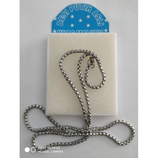 KALUNG COWOK ANTI KARAT SELAMANYA.BESI PUTIH MALUKU