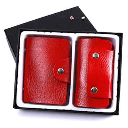 Paket Gantungan Kunci Dompet Kartu Kulit