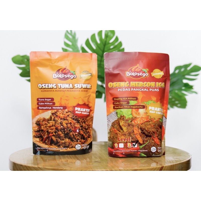 Bolosego (1 PCS Oseng Mercon Iga ) + (1 PCS Oseng Ikan Tuna Suwir)