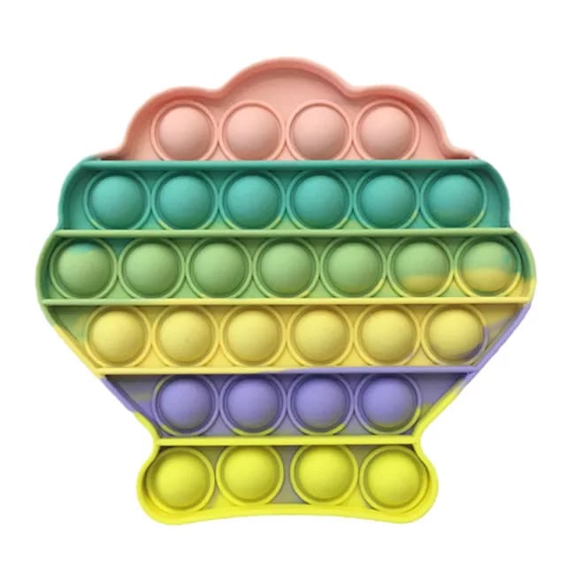 Push Bubble Fidget sensory Pop It Toy Mainan Anak untuk Penghilang Stress-Shell