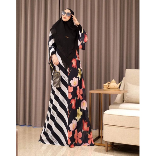 [JOZA CLOTHING DAILY WEAR] GAMIS SYARI TERLARIS / DRESS SALUR PRINTING PREMIUM JOZA / LONG DRESS CAS