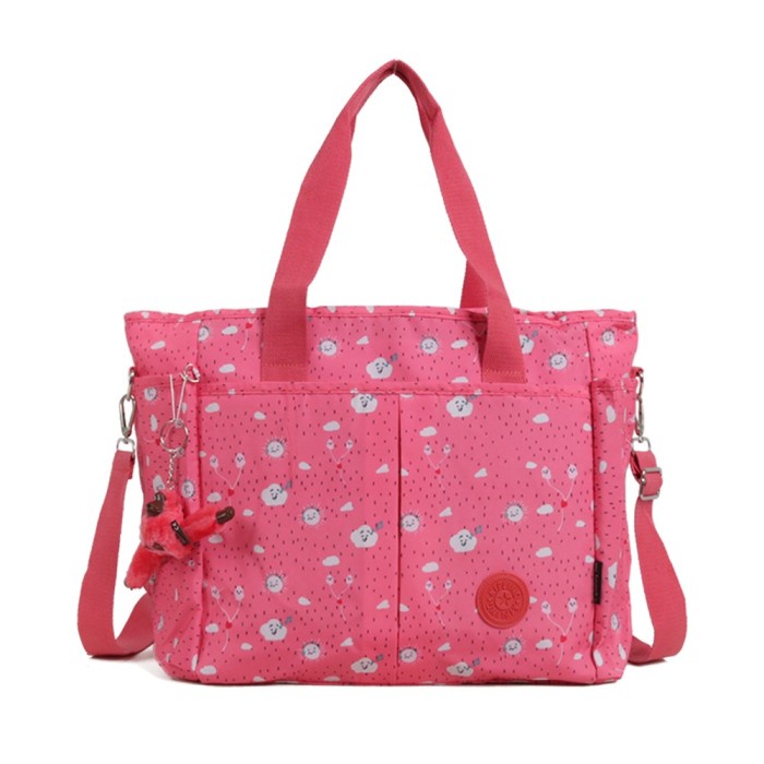 Tas kipling selempang wanita / KIPLING BESAR / IMPORT / 13128 motif - PINK CLOUD
