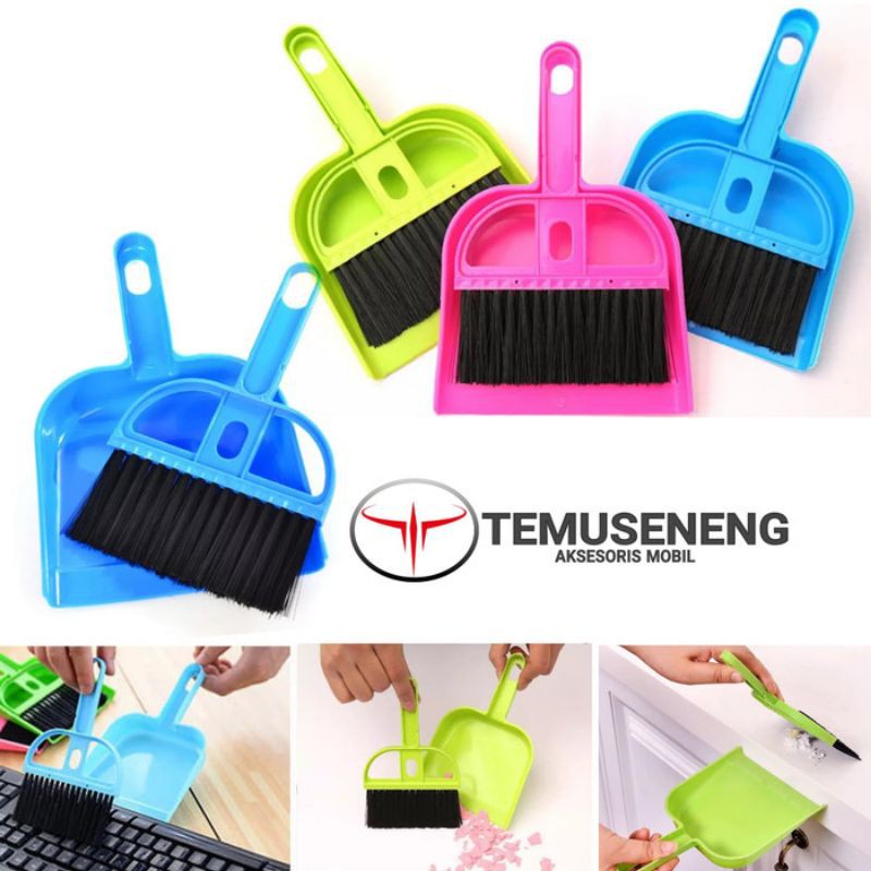 Sapu Mini Dustpan Pengki Cikrak Serok Serokan Pembersih Karpet Sofa