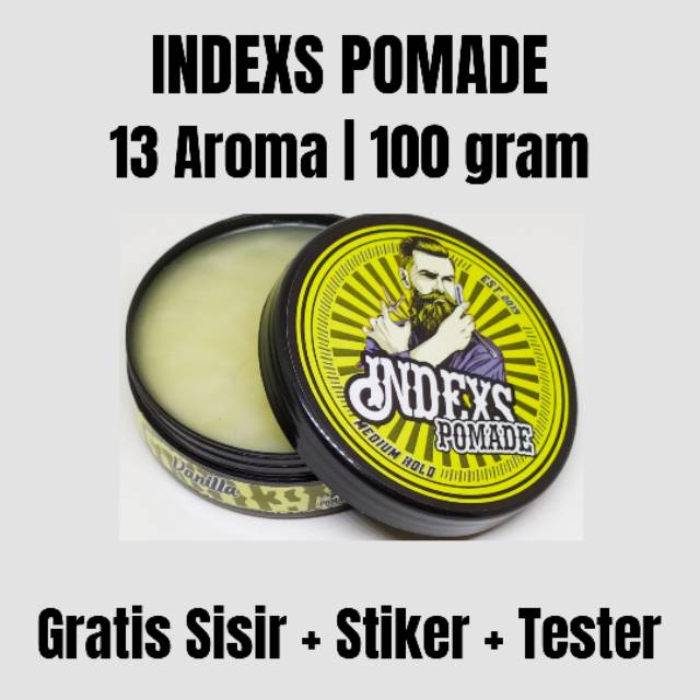 Indexs Pomade besar 100gram Pomade Aroma Bukan Warna Harga Grosir Termurah Murah