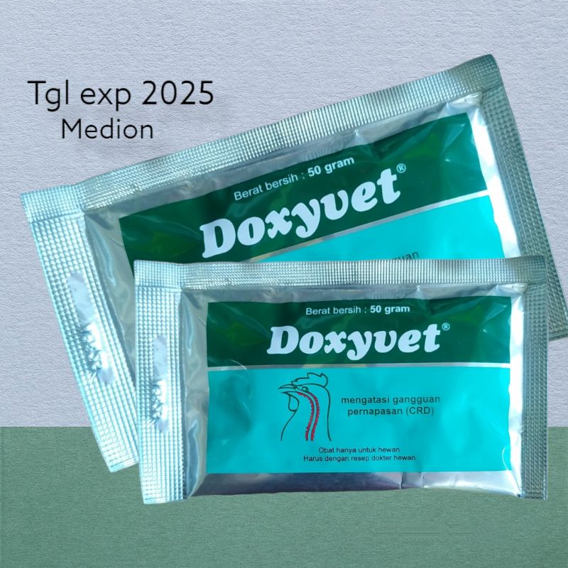 Doxivet 50 gram doxyvet 50 gram CRD obat ngorok pilek ayam medion