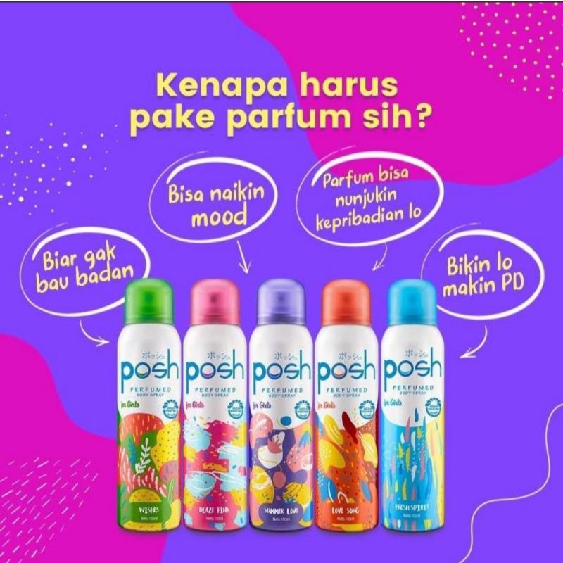 POSH Spray Women Cologne All Variant Botol 150mL