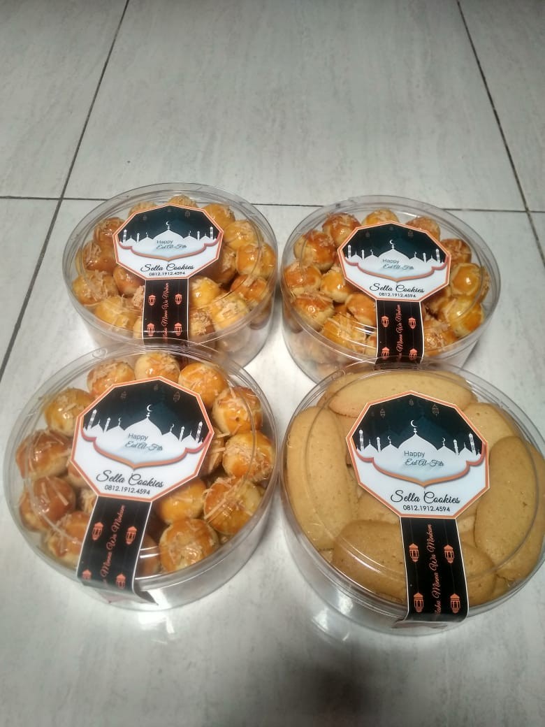 Stiker Toples Lebaran Segi 9 / Stiker Toples Nastar Lebaran / Stiker Toples Kue Kering Lebaran