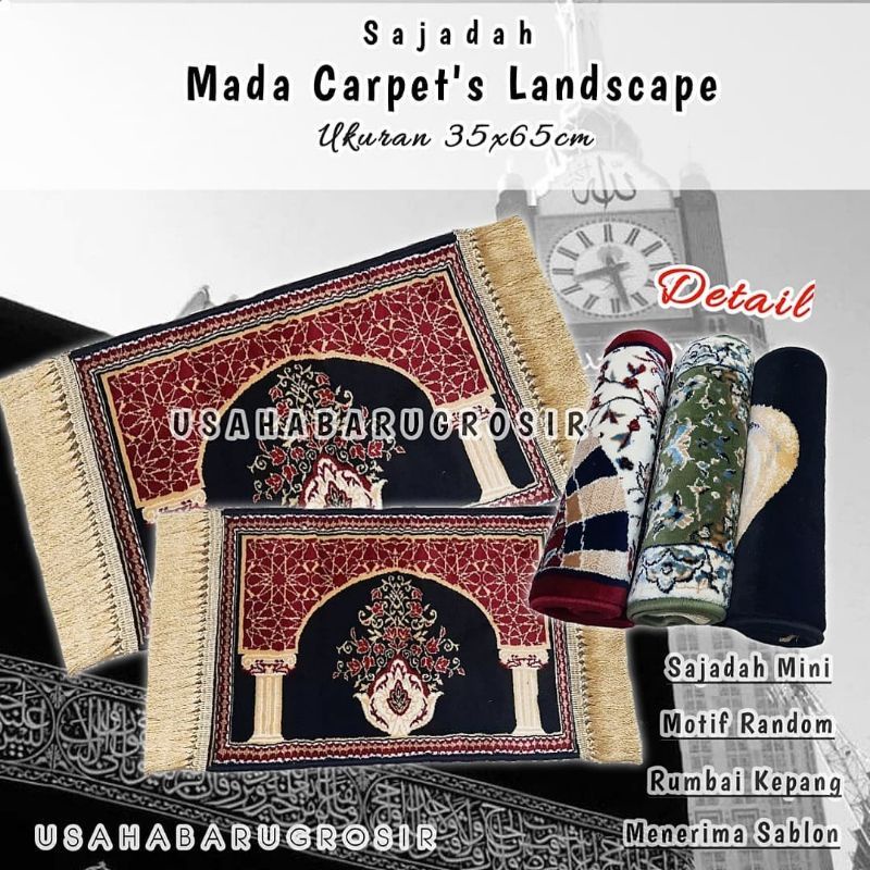 sajadah saudi landscape bahan karpet /sajadah muka