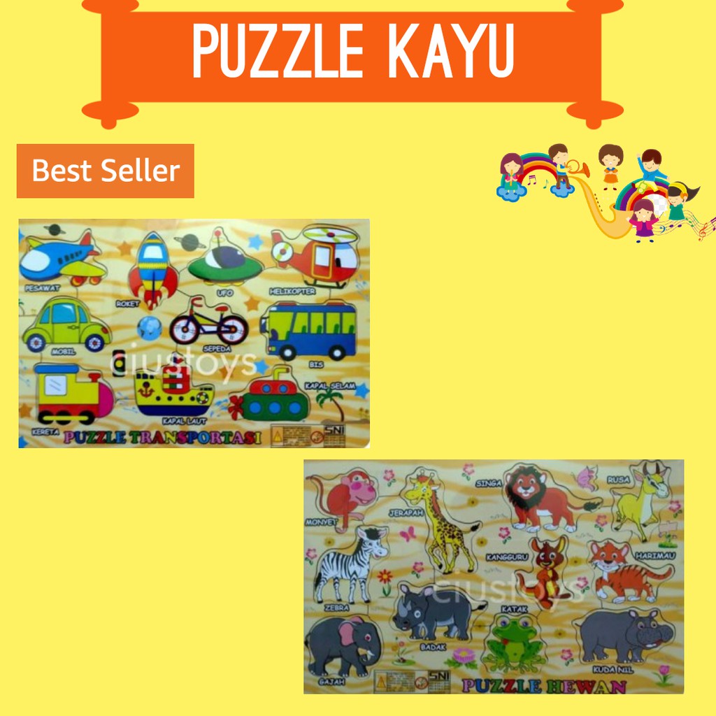 Mainan Pazel Puzzle Pazzel Kayu Game Hewan Kendaraan Angka Huruf Hijaiyah Buah Sayur Edukasi Anak