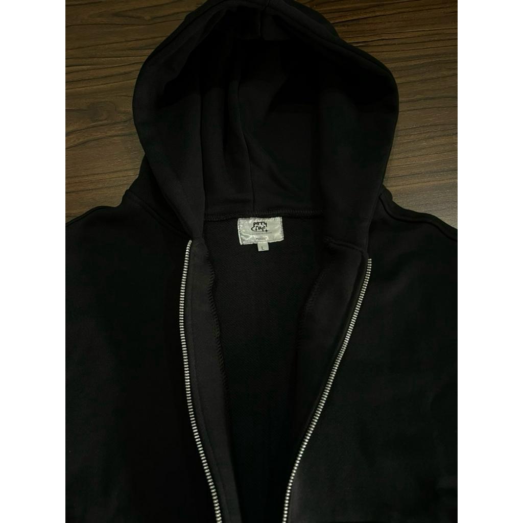 PerryFoye - Boxy Zipper Hoodie Oversized Black / Hoodie Boxy Oversized/ Hoodie Boxy / Oversized