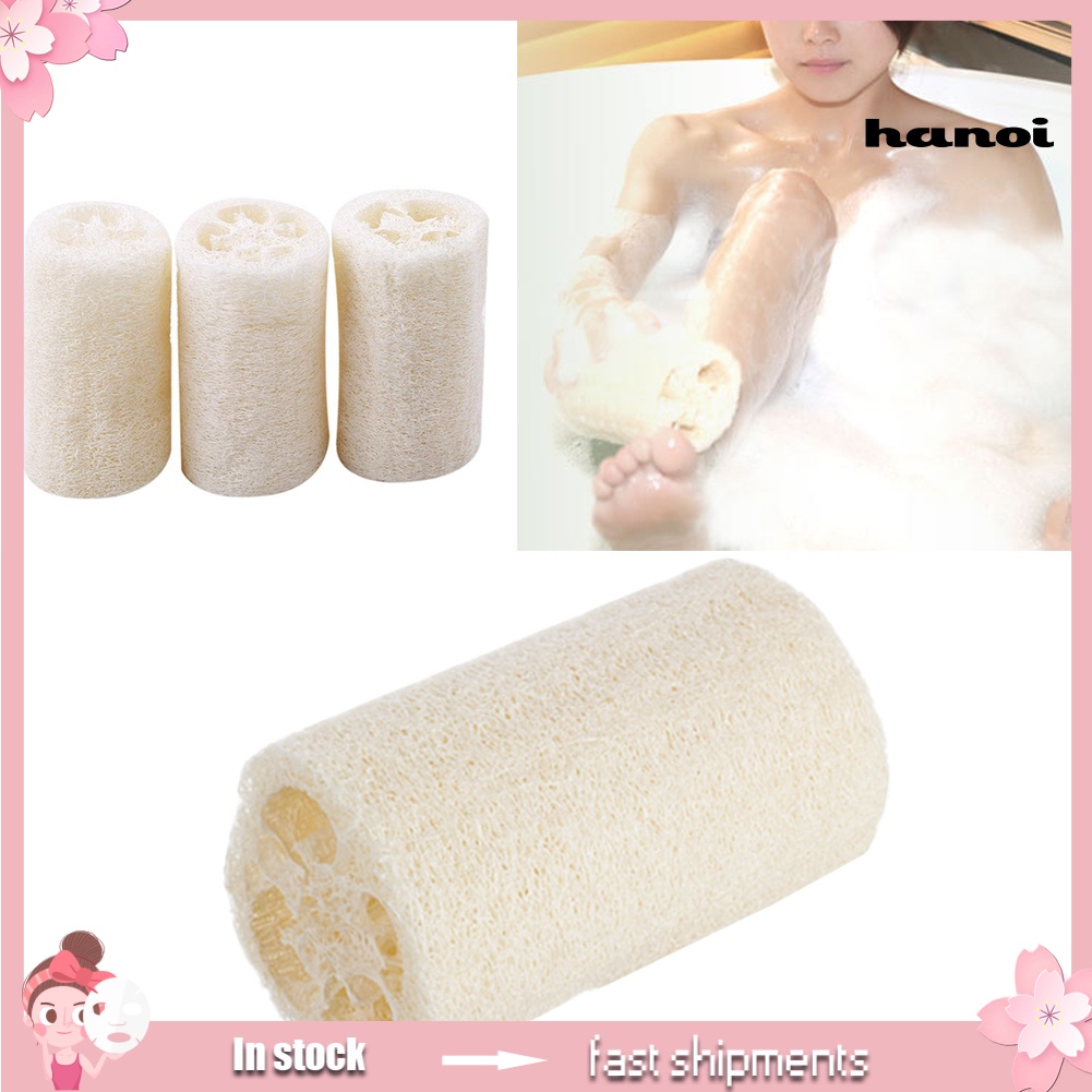 HQTM_Natural Loofah Gourd Sponge Bath Rub Dishes Cleaning Exfoliating Scrubber Tool