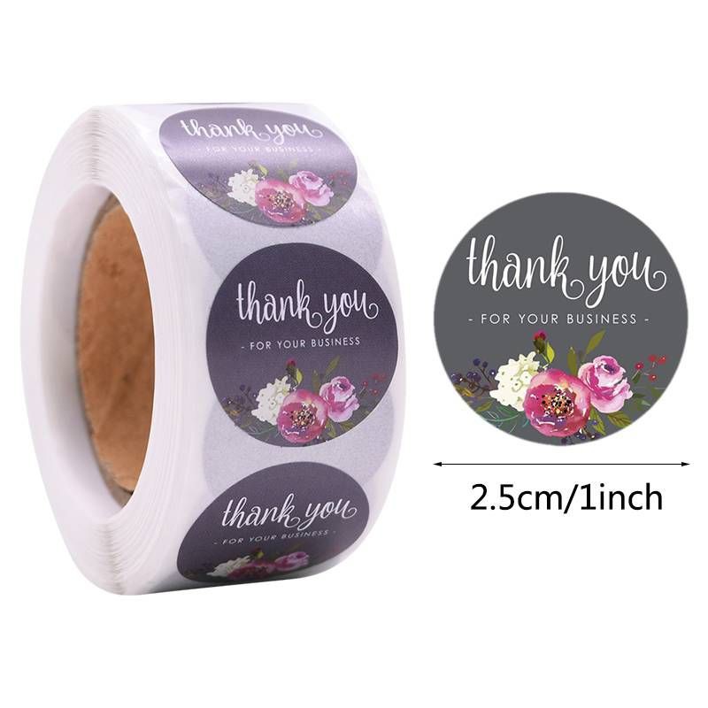 [100PCS] (Part 2) Sticker Label Thank You for Your Order Baked with Love Diameter 2,5cm-K