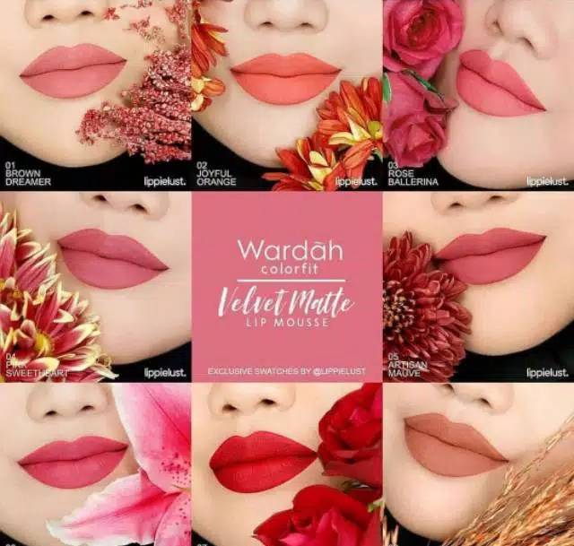 WARDAH VELVET MATTE LIP CREAM LIP MOUSSE ~ Best Seller ~ Original 100%