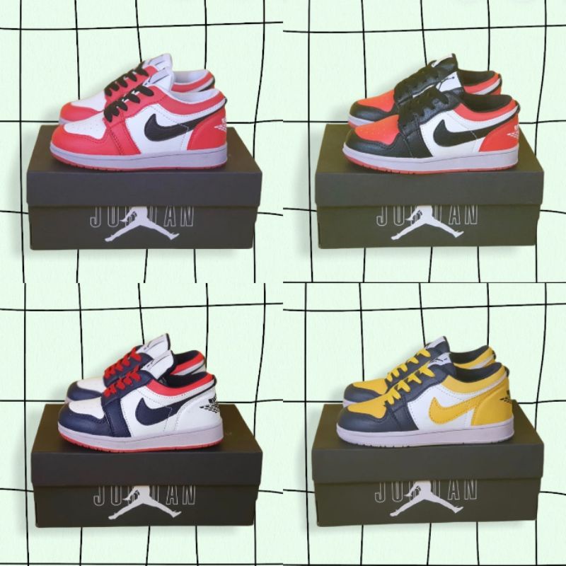 Sepatu jordan low anak sneakers laki laki perempuan